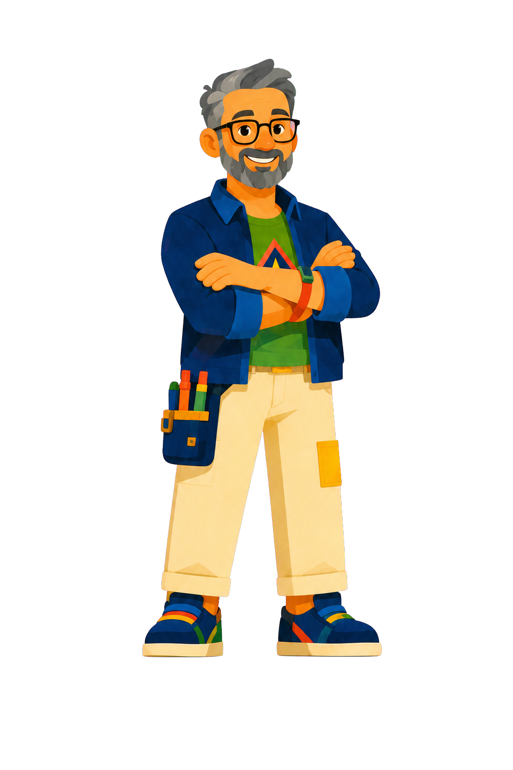 Illustrated portrait of Chris, SideQuest Studio designer and builder